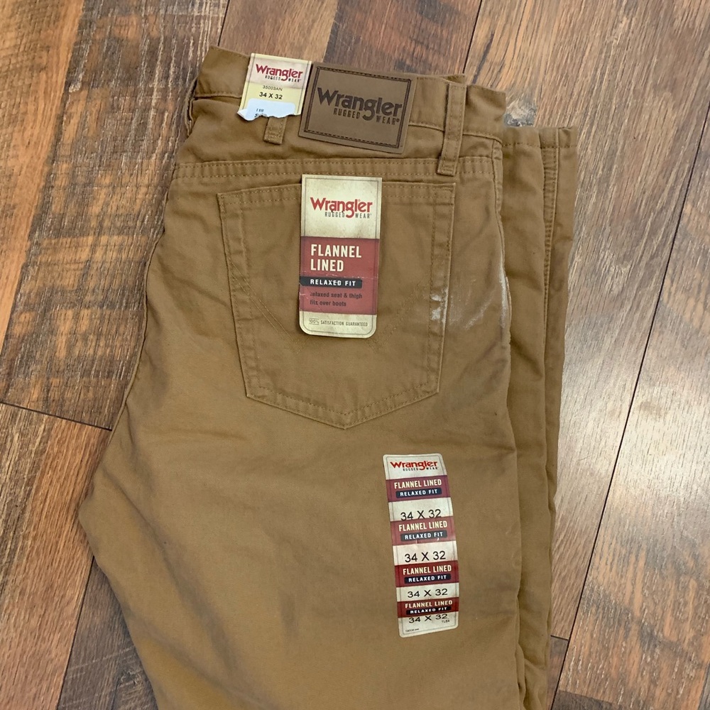 Wrangler flannel lined work pants